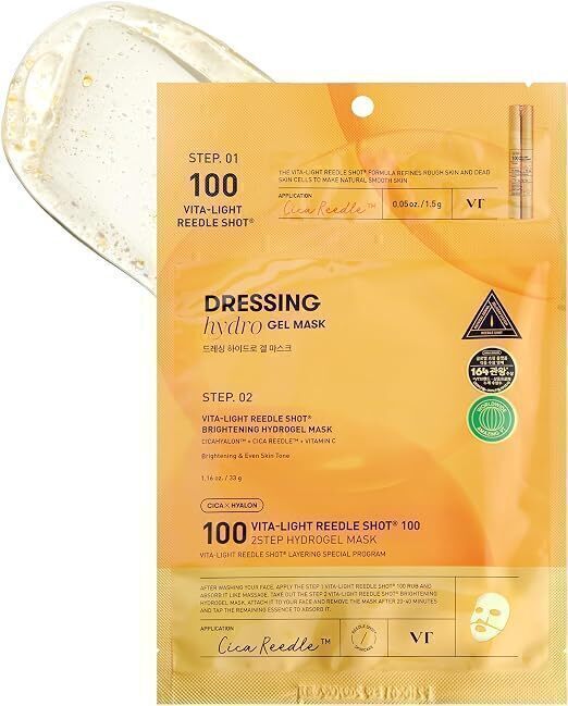 VT Cosmetics Vita-Light Reedle Shot 100 Hydrogel Mask - 5 Sheets