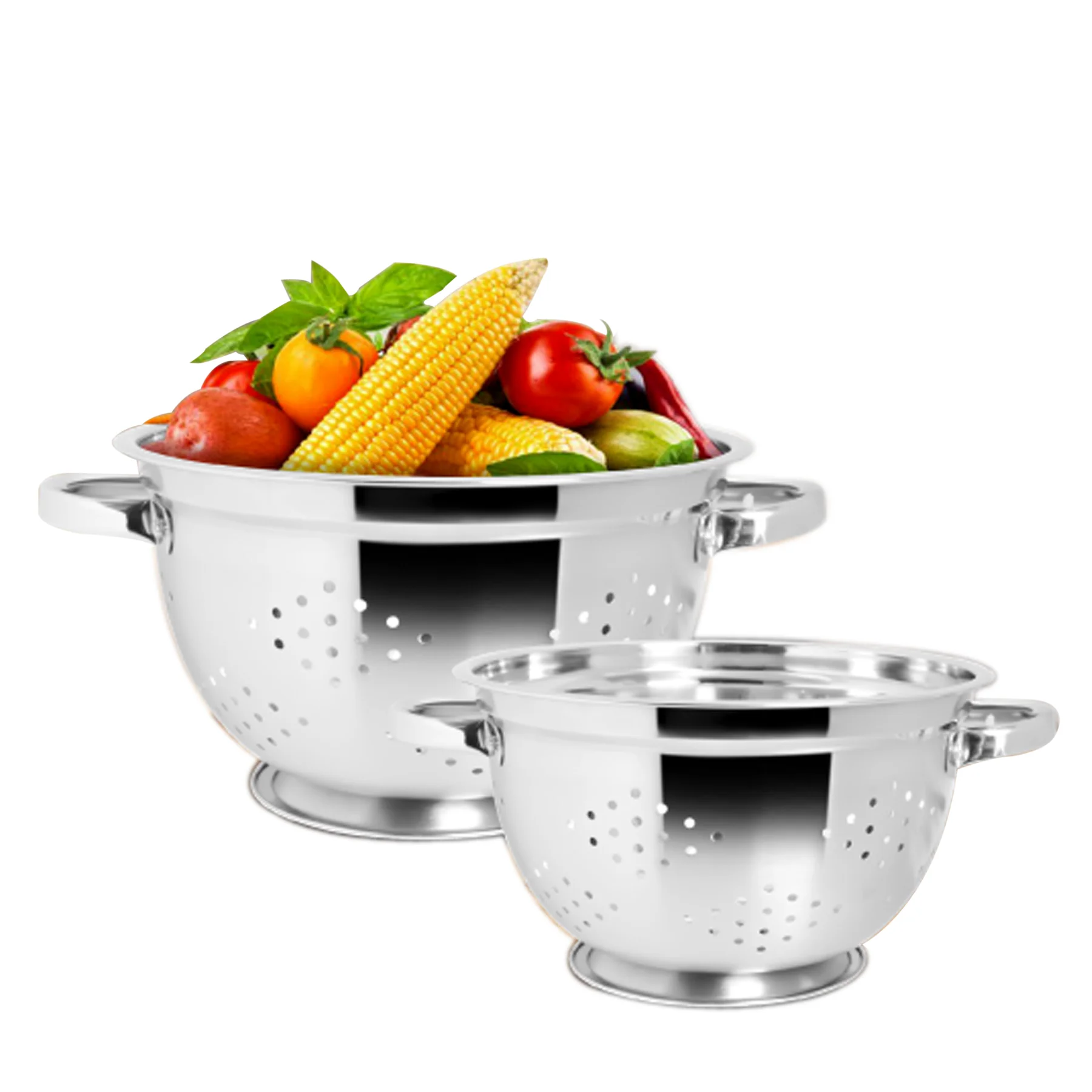 Winsor S/S 2Pcs Colander Set With Handle