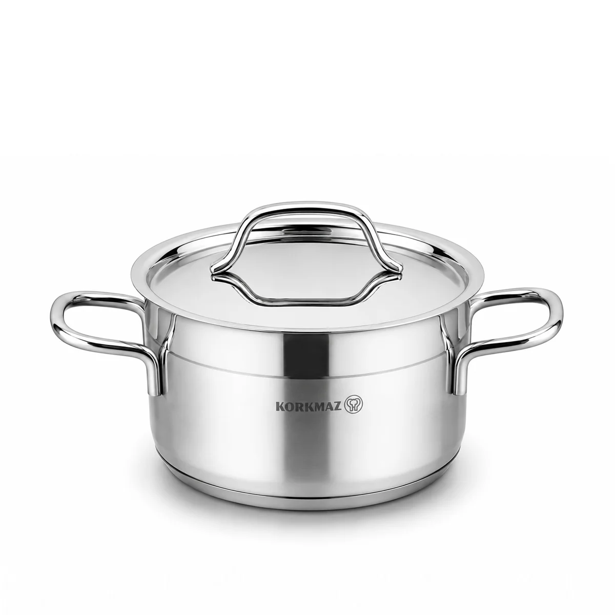 Korkmaz Alfa Plus 11 Pieces Stainless Steel Cookware Set | Induction Compatible Tri-Ply Bottom Pots and Pans Set | Silver - KA1610
