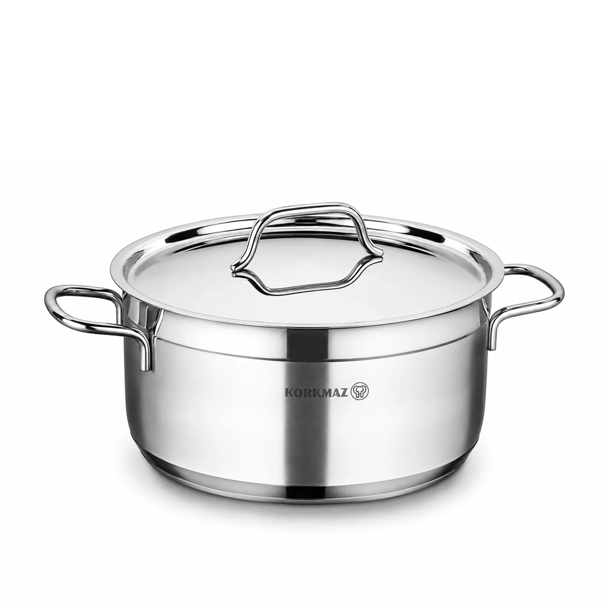 Korkmaz Alfa Plus 11 Pieces Stainless Steel Cookware Set | Induction Compatible Tri-Ply Bottom Pots and Pans Set | Silver - KA1610