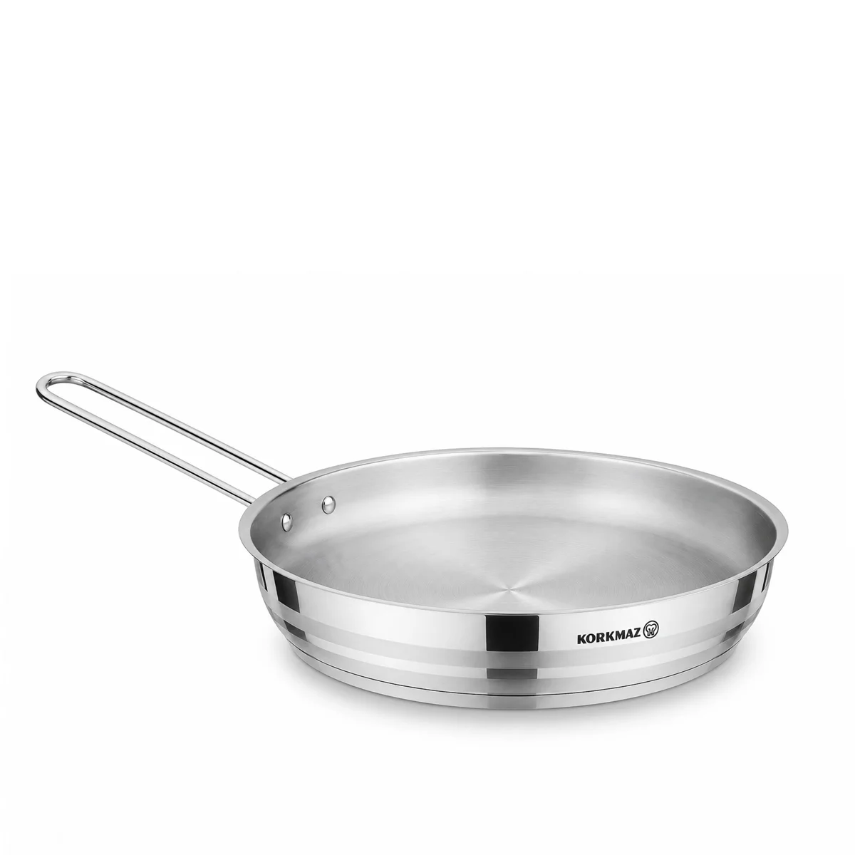 Korkmaz Astra 9 Pcs Stainless Steel Cookware Set | Induction Compatible Tri-Ply Bottom Pots and Pans Set | Silver -  KA2020