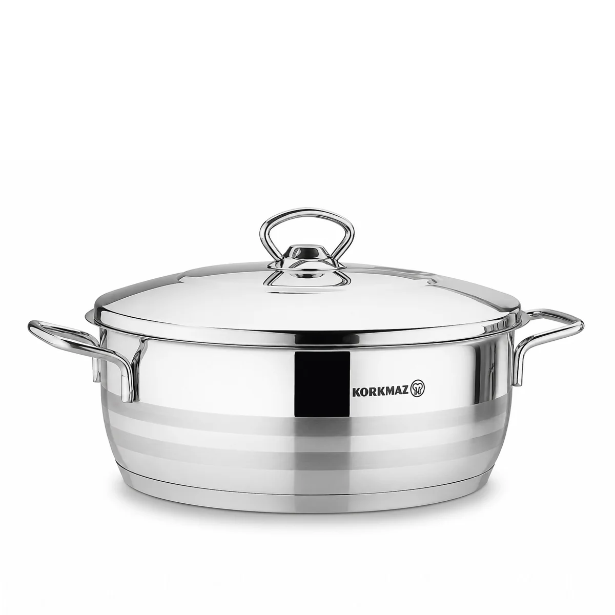 Korkmaz Astra 9 Pcs Stainless Steel Cookware Set | Induction Compatible Tri-Ply Bottom Pots and Pans Set | Silver -  KA2020