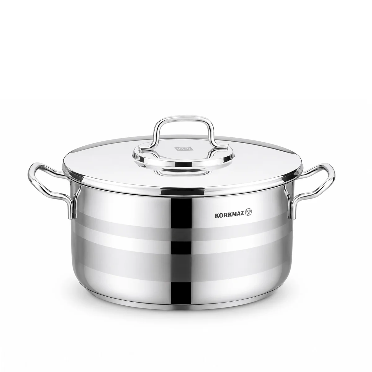 Korkmaz Astron Stainless Steel Cookware Set 11 Pcs | Tri-ply Bottom Cooking Pots & Pans Set | KA2052