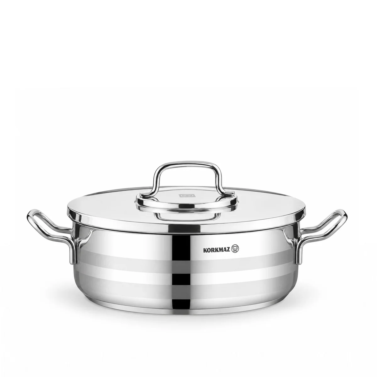 Korkmaz Astron Stainless Steel Cookware Set 11 Pcs | Tri-ply Bottom Cooking Pots & Pans Set | KA2052