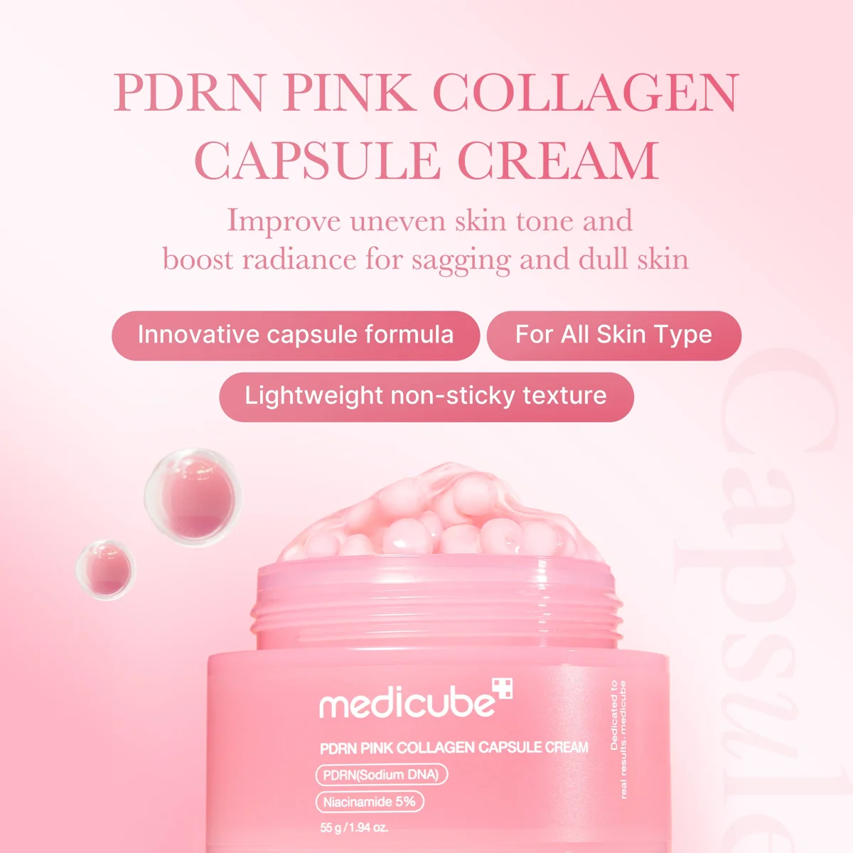 Medicube PDRN Pink Collagen Capsule Cream 55 g