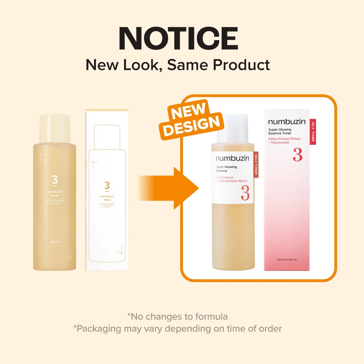 Numbuzin No. 3 Super Glowing Essence Toner 200ml