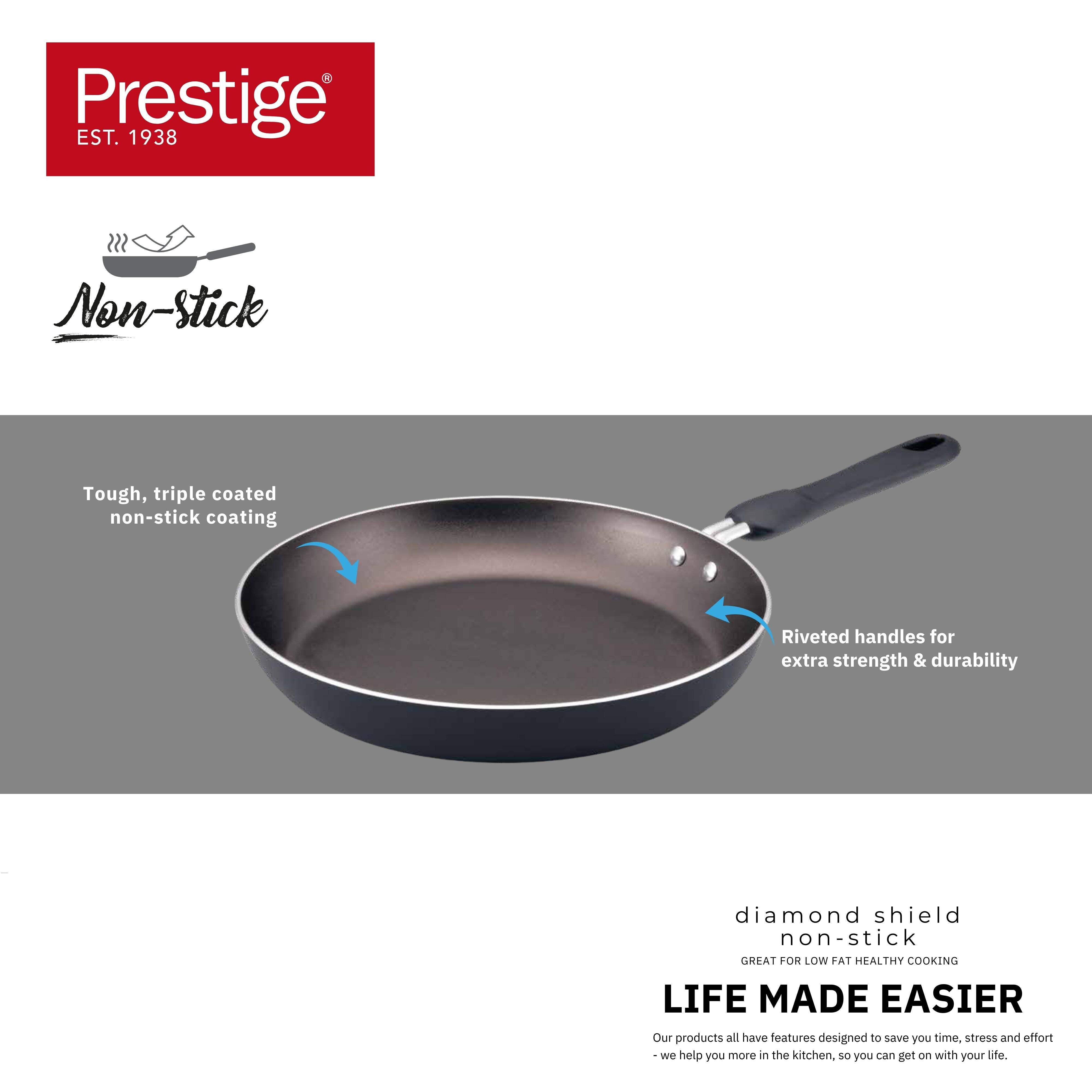 Prestige 9 Pcs Value Pack Cookware Set | Non-stick Pots and Pans Set | Cooking Set with Frying Pans, Saucepans, Saute Pan - PR22482