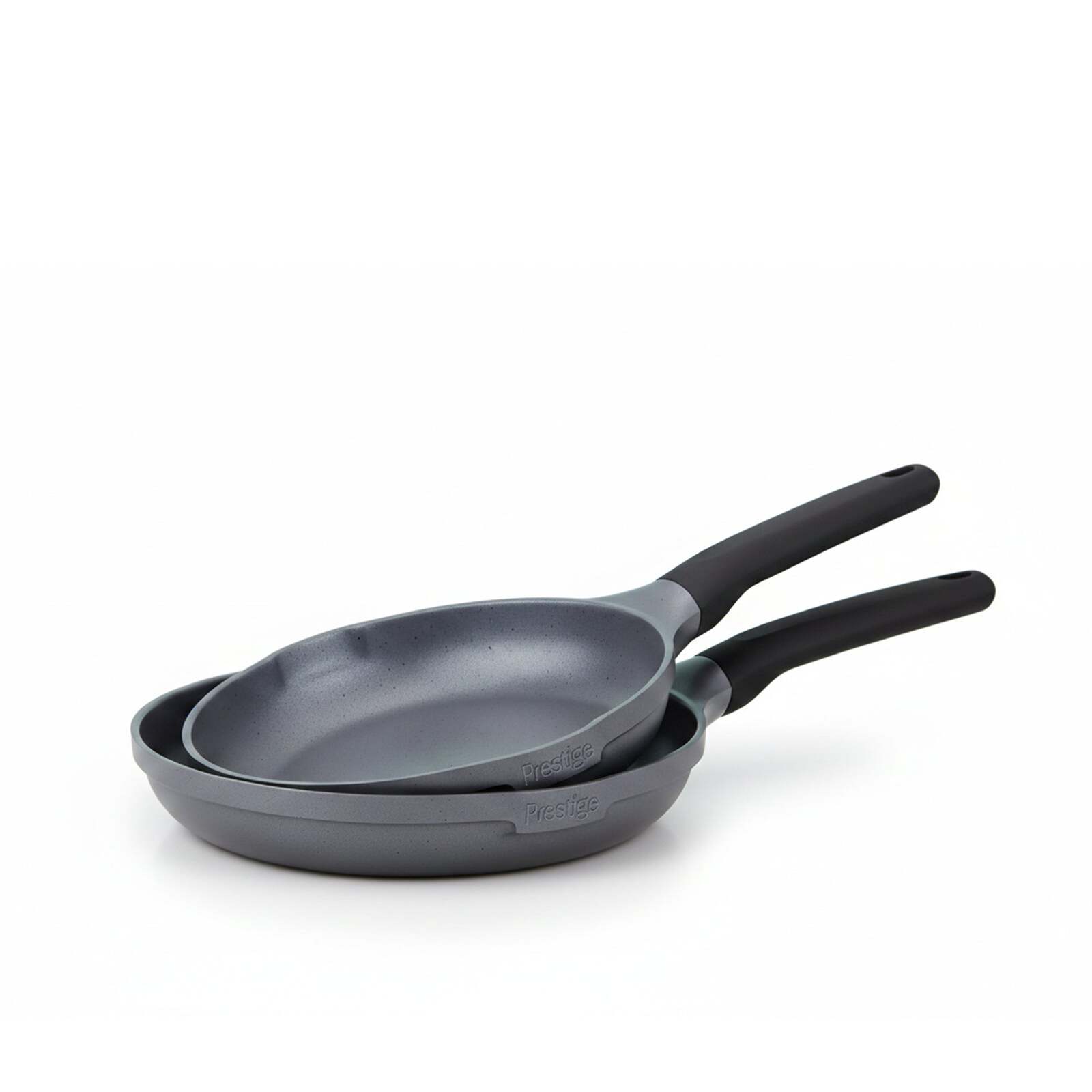Prestige Essentials 4x Ultra Touch Twin Fry Pan Set of 24cm and 28cm | Non-Stick Granite Coated Frying Pan | PR81169