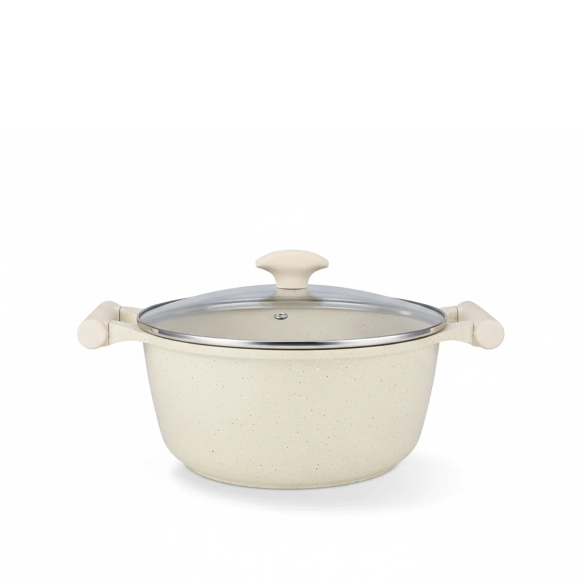 Prestige Essentials 9-Piece Off-White Granite Cookware Set | Non-Stick Pots and Pans Set | Induction Compatible Cooking Set | PR80975