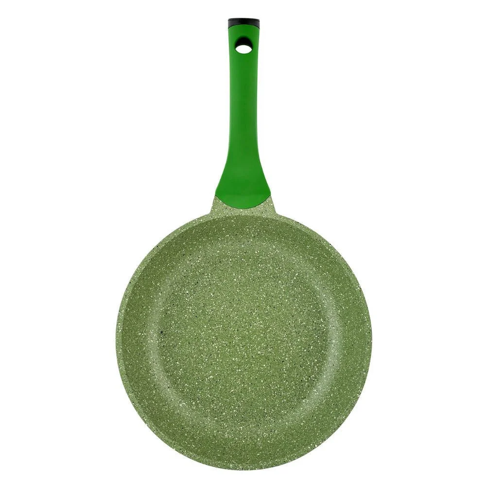 Prestige Essentials Granite Non Stick Set Combo | 26cm Fry Pan + 26cm Casserole With Lid | Induction Cookware Set 2 Pieces | Green - PR80993