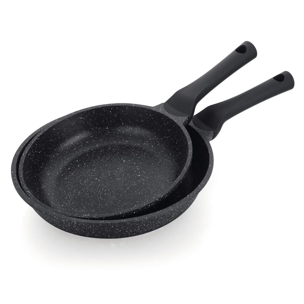 Prestige Essentials Nonstick Pots and Pans Set | Induction Cookware Set 11 Pieces | Non Stick Set Combo | Granite Cooking Set | Fry Pan Non Stick Combo Set | Black - PR80985