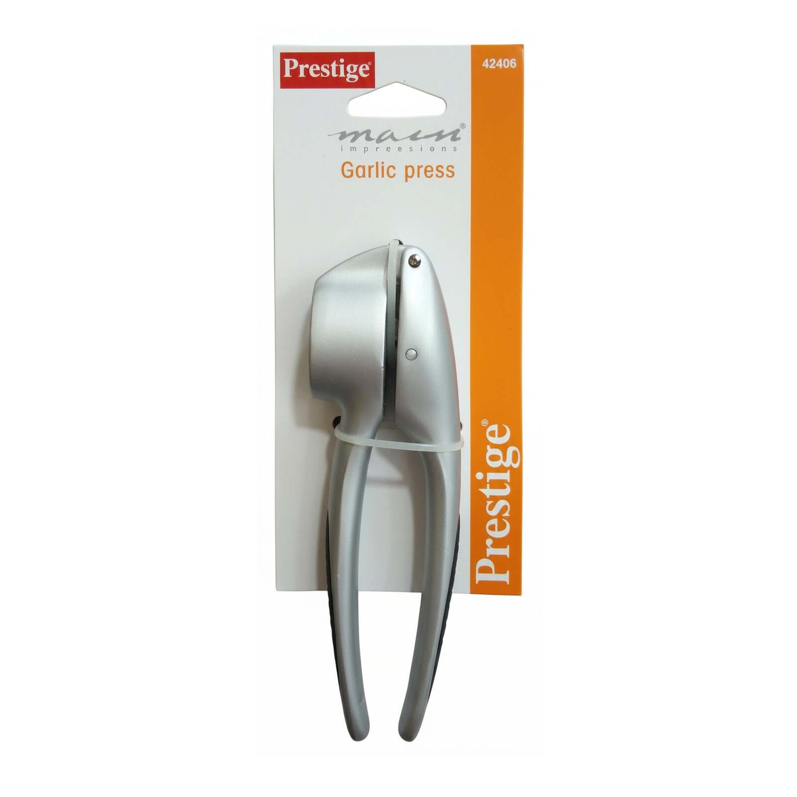 Prestige Rust Proof Garlic Press - Dishwasher Safe Mincer in White