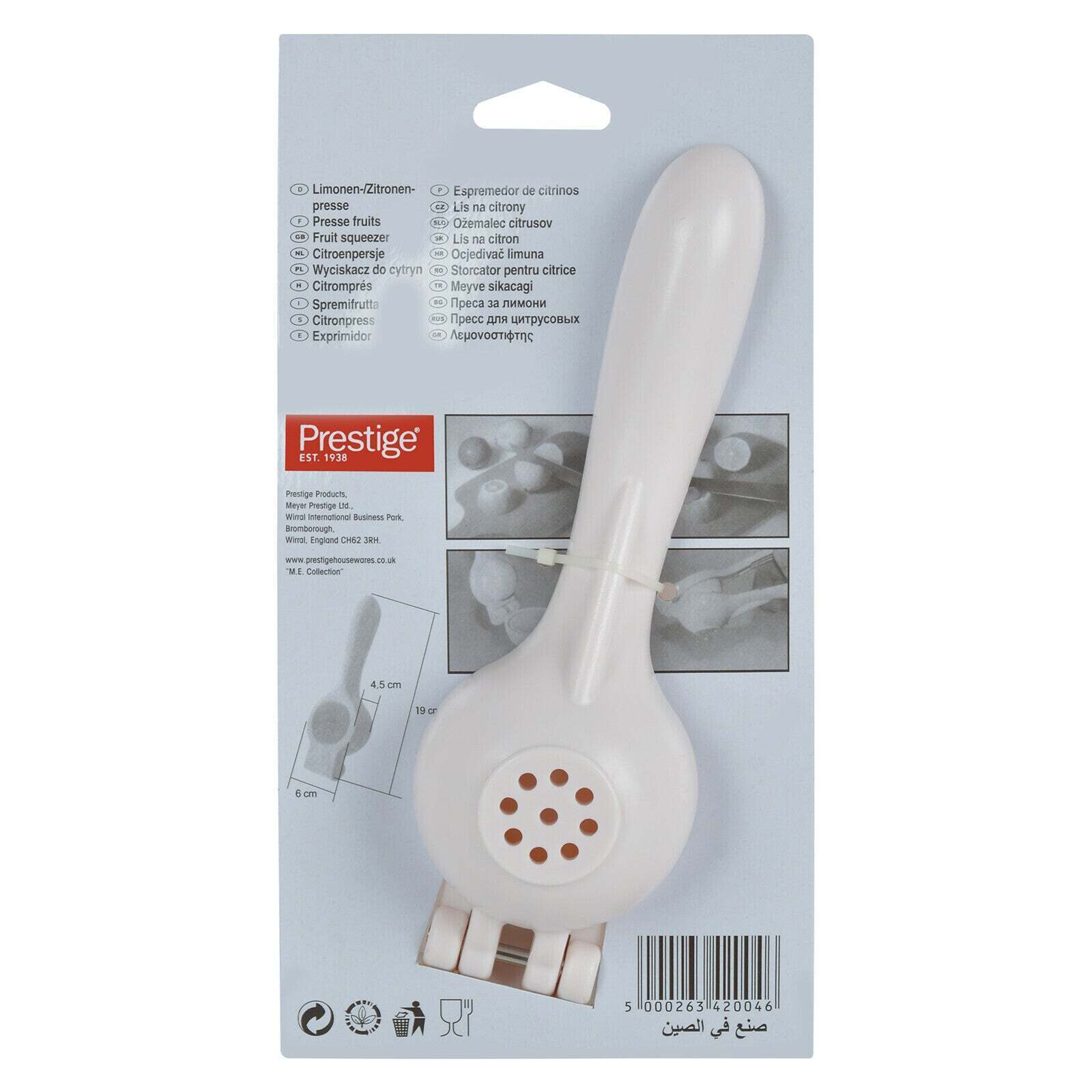 Prestige Lemon Squeezer | White - PR42004