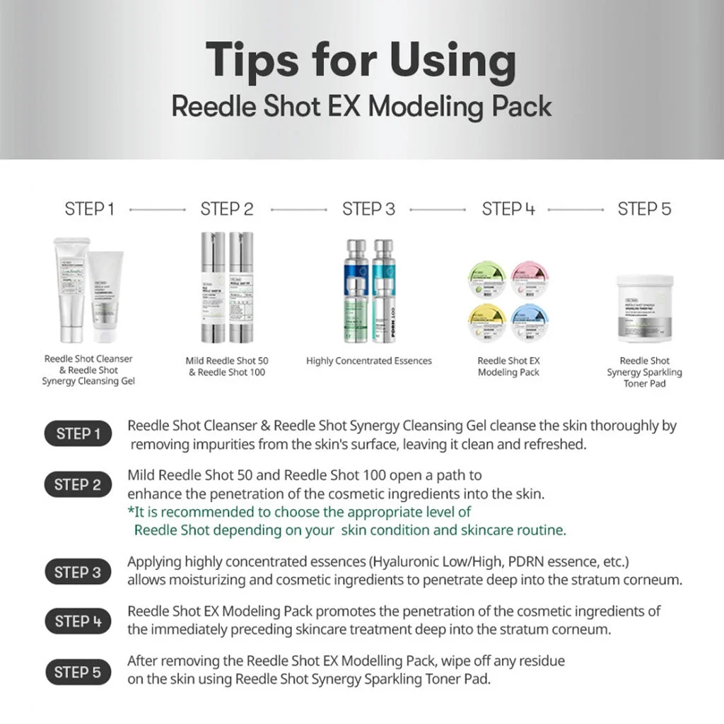 VT Cosmetics Reedle Shot Ex Modelling Pack (4 Types) — Hyaluronic 25 g
